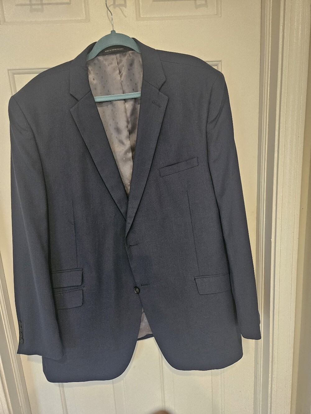 Perry Ellis Navy Single-Breasted Sport Coat